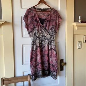 Floral Wrap Style Spring Dress